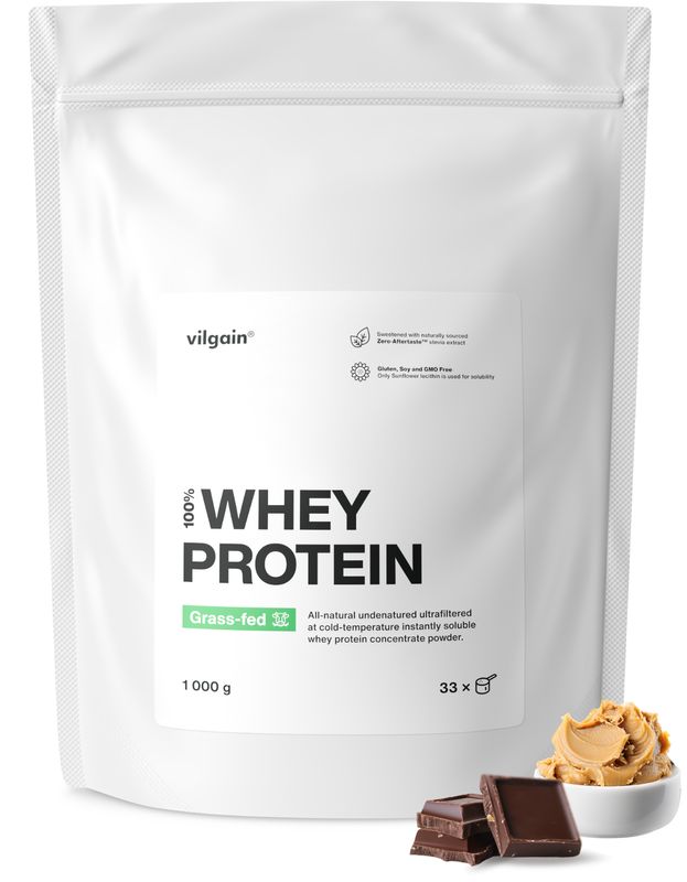 Vilgain Grass-Fed Whey Protein arašídový krém a kakao 1000 g Obrázek