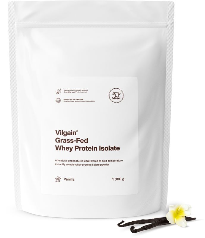 Vilgain Grass-Fed Whey Protein Isolate vanilka 1000 g Obrázek