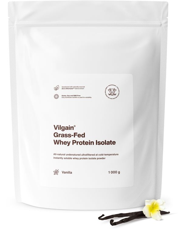 Vilgain Grass-Fed Whey Protein Isolate vanilka 1000 g Obrázek