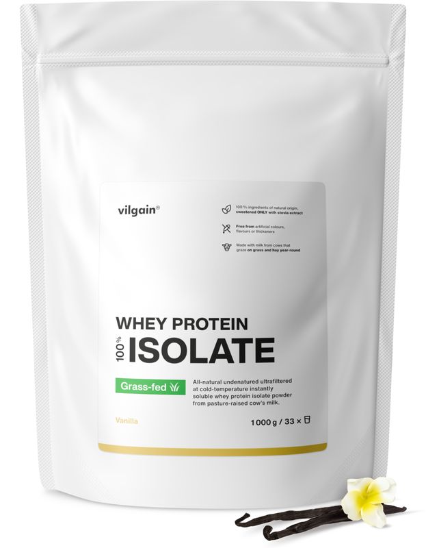 Vilgain Grass-Fed Whey Protein Isolate vanilka 1000 g Obrázek