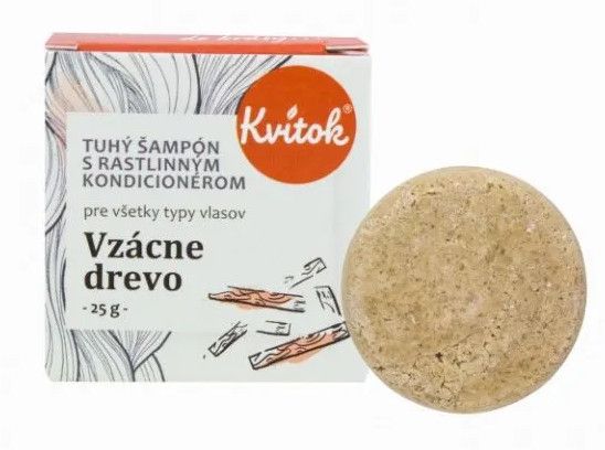 Kvítok Tuhý šampón vzácne drevo – 25 g