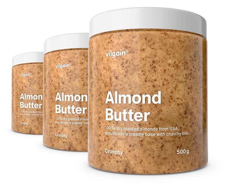 Vilgain Mandlové máslo –  3× křupavé mandle 500 g