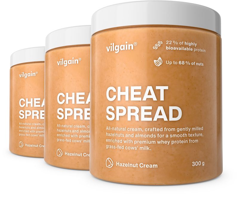 Vilgain Cheat Spread – 3× Lískooříškový krém 300 g