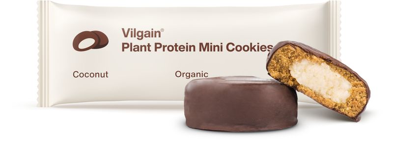 Vilgain Plant Protein Mini Cookies BIO – kókusz 50 g (2 x 25 g) akciós termékkép 1