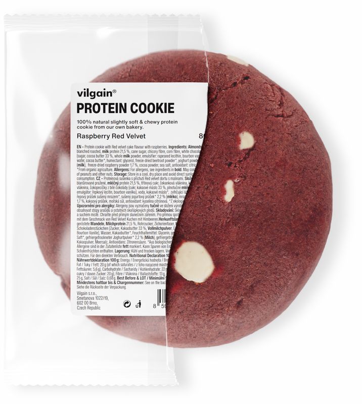 Vilgain Protein Cookie Malinový red velvet 80 g