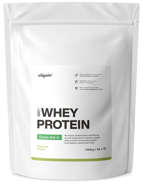 Vilgain Grass-Fed Whey Protein – pistácie 1000 g