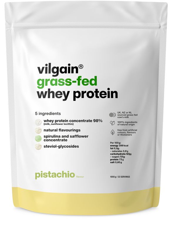 Vilgain Grass-Fed Whey Protein – pistácie 1000 g Obrázek