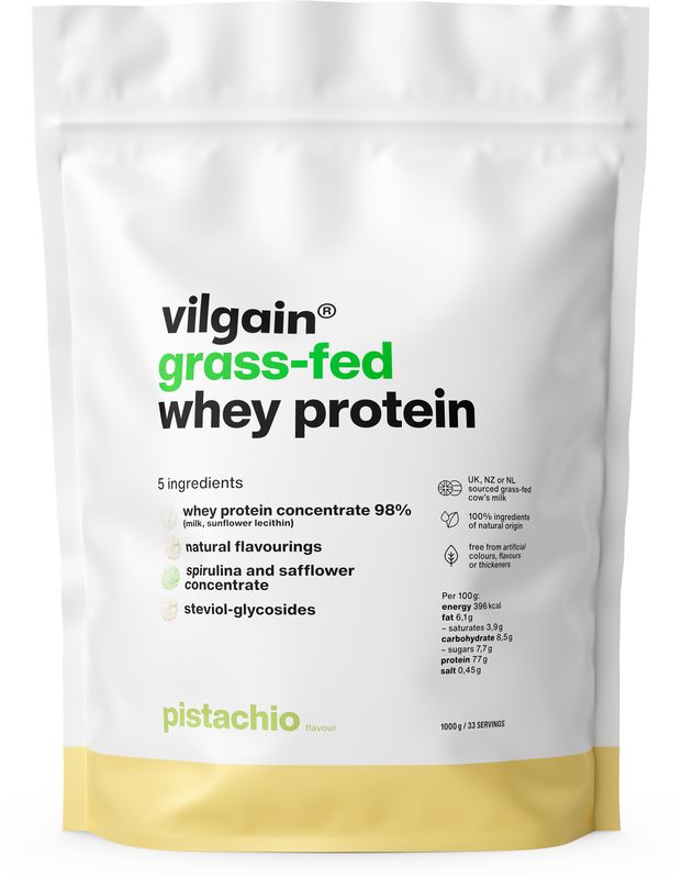 Levně Vilgain Grass-Fed Whey Protein – pistácie 1 000 g