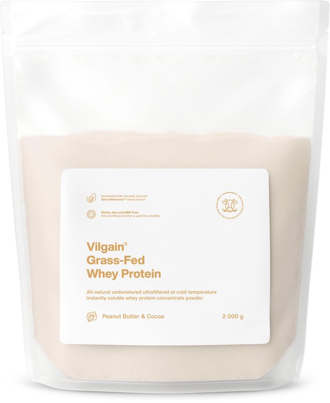 Vilgain Grass-Fed Whey Protein arašídový krém a kakao 2000 g Obrázek