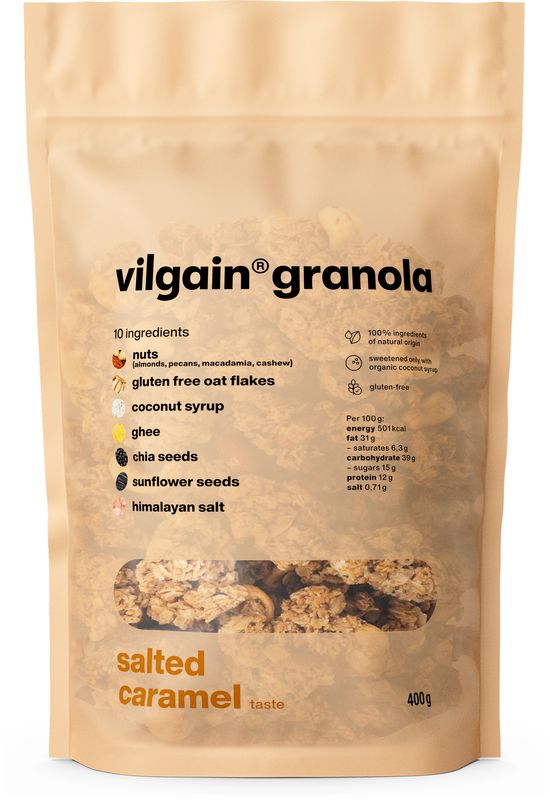 Levně Vilgain Granola – slaný karamel 400 g