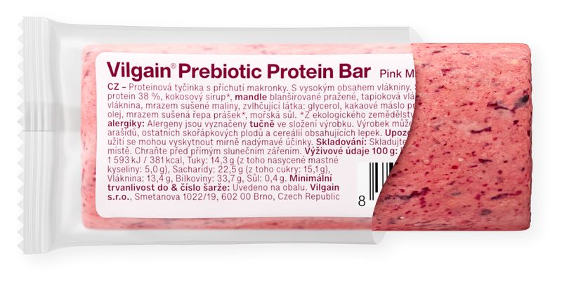 Vilgain Prebiotic Protein Bar pink macaron 55 g