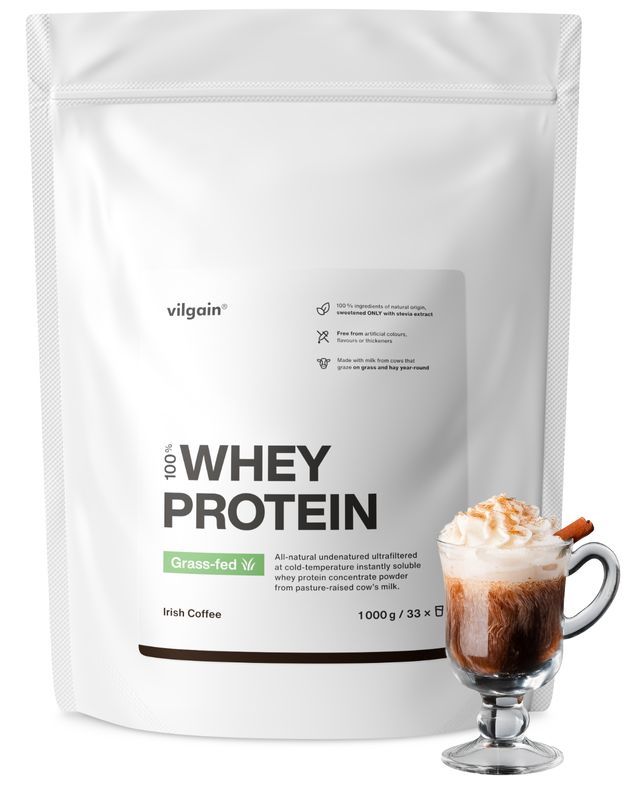 Vilgain Grass-Fed Whey Protein – irská káva 1000 g Obrázek