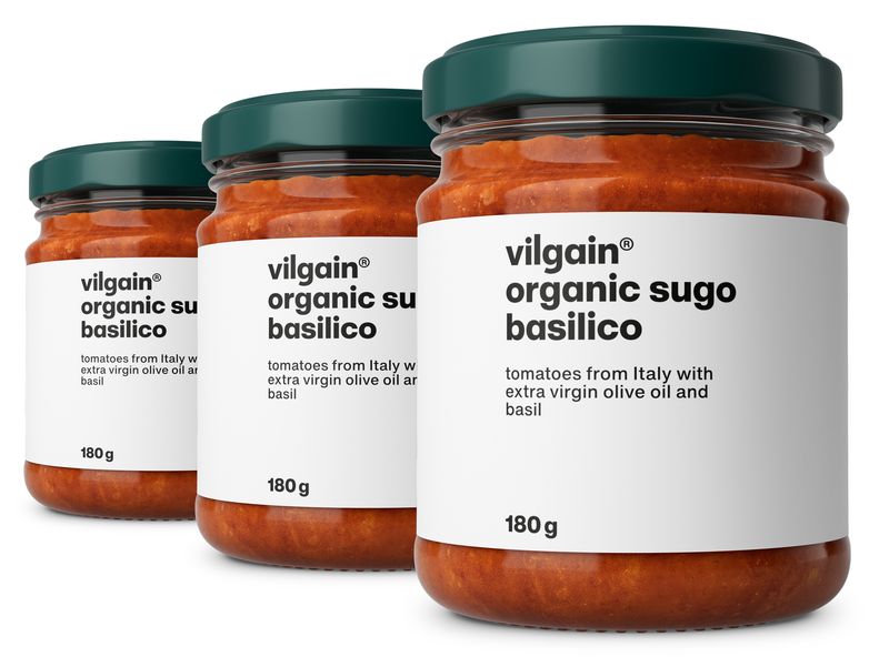 Vilgain Vegan Sugo BIO – 3× s bazalkou 180 g