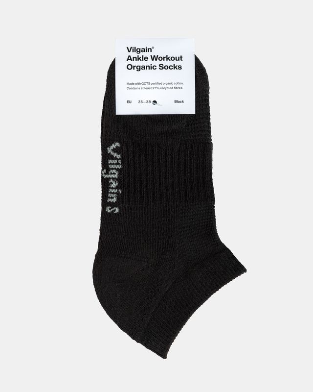 Vilgain Workout Organic Ankle Socks 43 - 46 3 páry black Obrázek