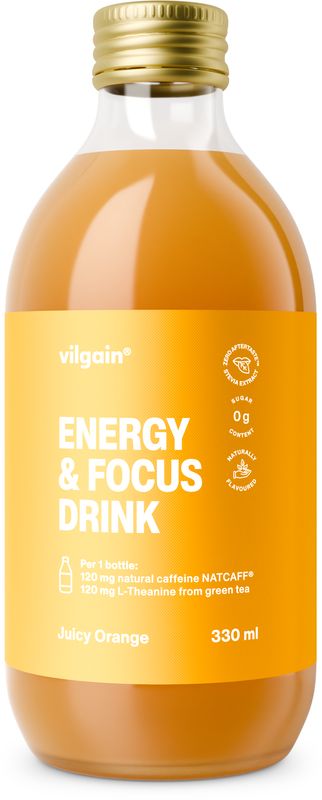 Vilgain Energy & Focus Drink pomeranč 330 ml Obrázek