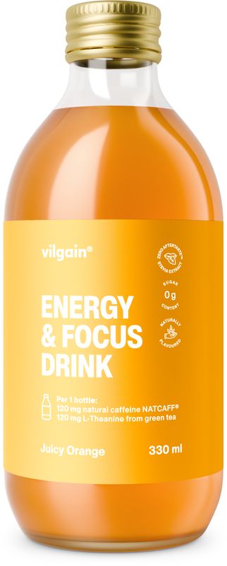 Vilgain Energy & Focus Drink pomeranč 330 ml Obrázek