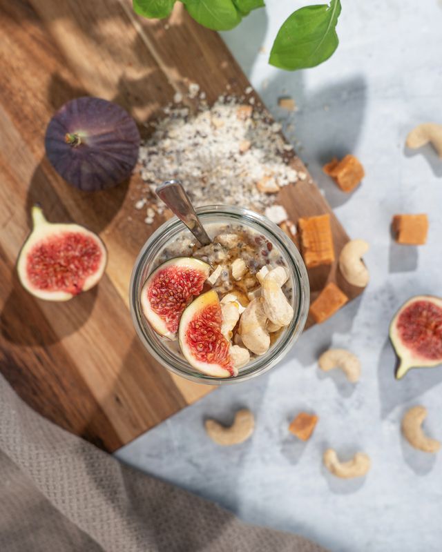 Vilgain Proteínové Overnight Oats s nízkym obsahom cukru – kešu s karamelom 420 g Obrázek