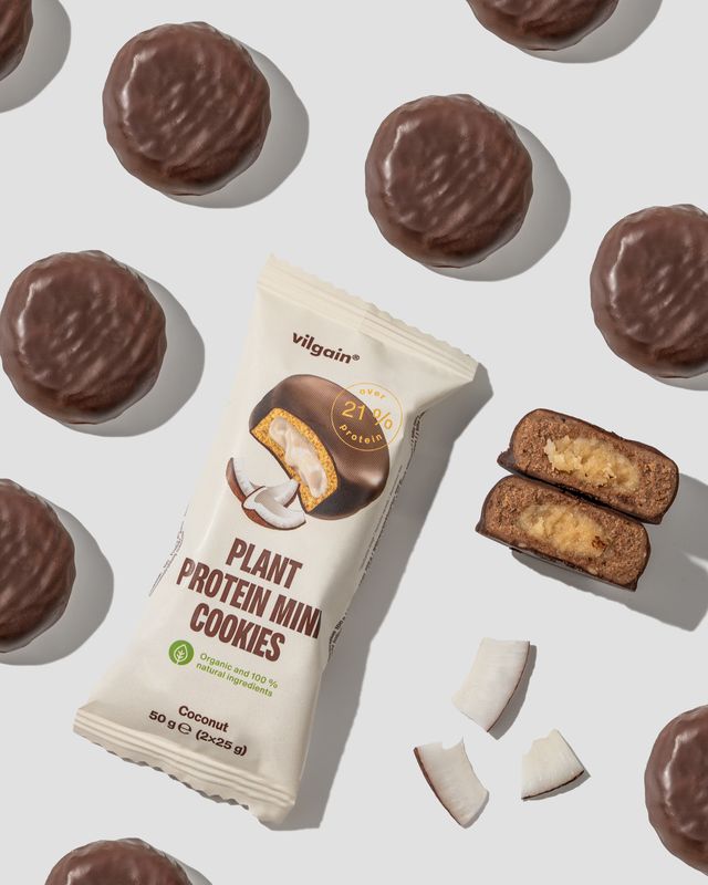 Vilgain Plant Protein Mini Cookies kokos 50 g (2 x 25 g) Obrázek