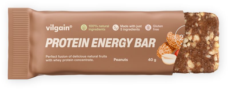 Vilgain Protein Energy Bar arašídy 40 g Obrázek