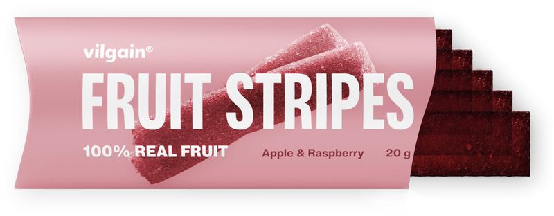 Vilgain Fruit Stripes Jablko a malina 20 g Obrázek