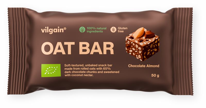 Vilgain Oat Bar BIO mandle a čokoláda 50 g Obrázek