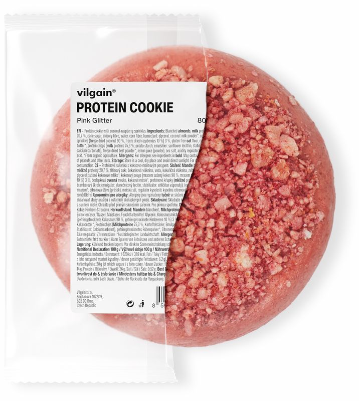 Vilgain Protein Cookie Pink glitter 80 g Obrázek