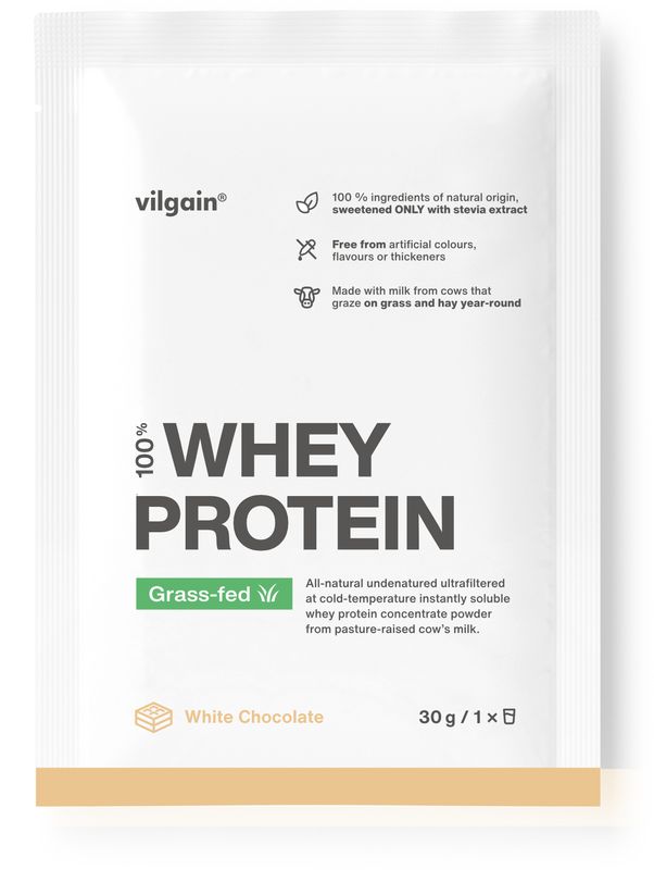 Vilgain Grass-Fed Whey Protein – bílá čokoláda 30 g