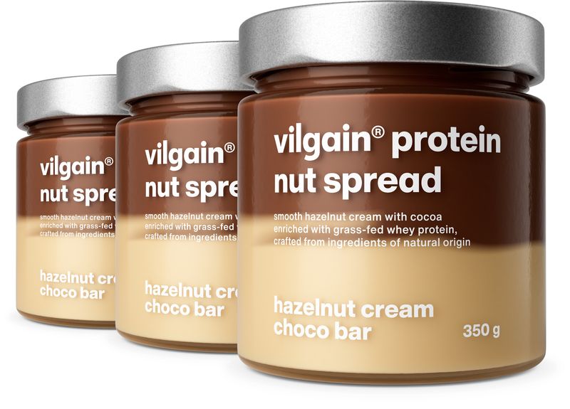 Vilgain Protein Nut Spread –  3× Lískooříškový krém s čokoládou 350 g