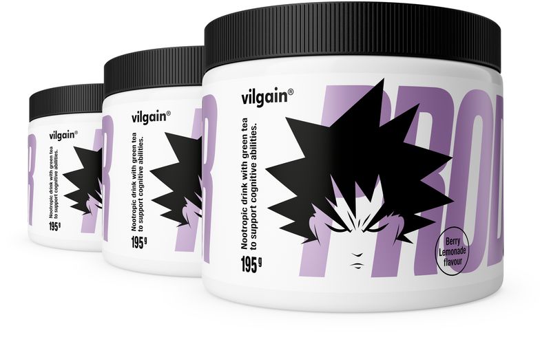 Vilgain Prodigy Powder –  3× limonáda z lesního ovoce 195 g Obrázek
