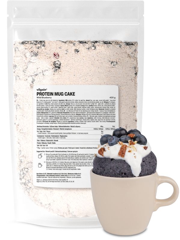 Vilgain Protein Mug Cake Mix – borůvka 420 g