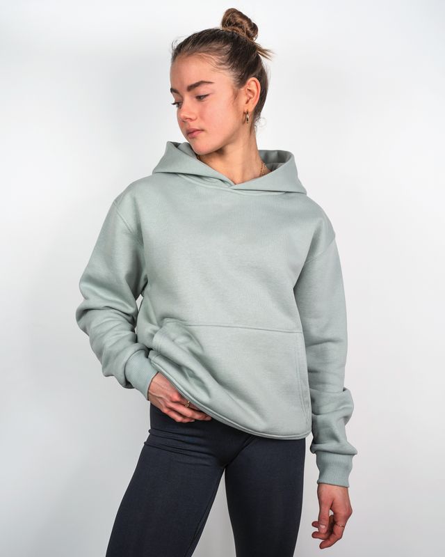 Vilgain Heavy Brushed Hoodie – M Eucalyptus Obrázek