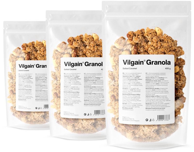 Vilgain Granola –  3× slaný karamel 400 g