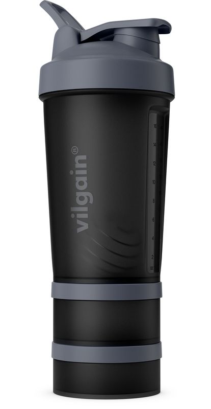 Vilgain Shaker Pro 2Go – steel 450 ml + 150 ml + 100 ml