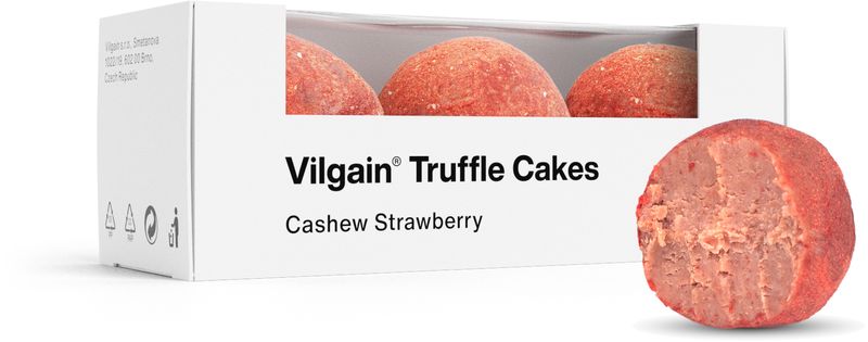 Vilgain Truffle Cakes BIO kešu a jahoda 45 g (3 x 15 g) Obrázek