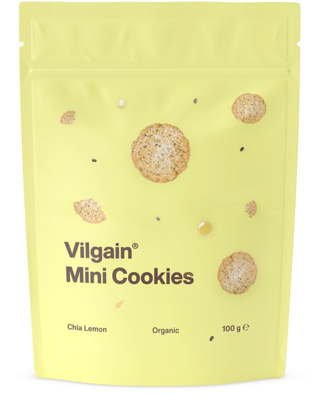 Vilgain Mini Cookies BIO chia semínka s citronem 100 g Obrázek