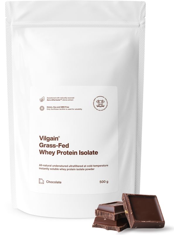 Vilgain Grass-Fed Whey Protein Isolate čokoláda 500 g Obrázek