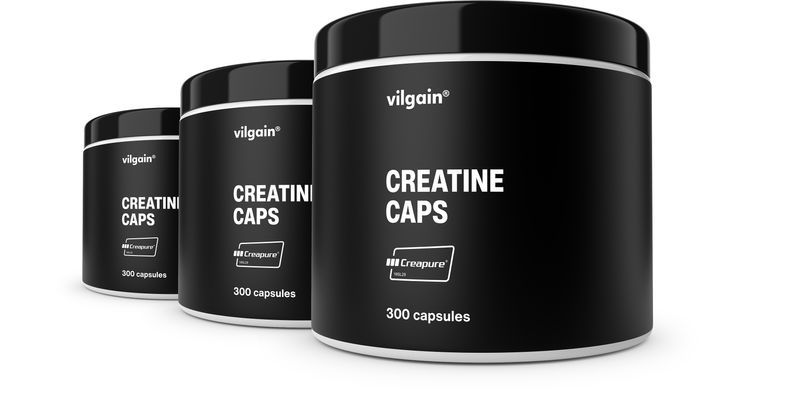 Vilgain Kreatin Creapure® – 3× bez příchutě 300 kapslí