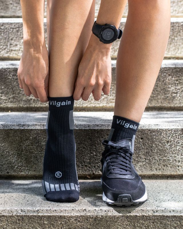 Vilgain Running Socks 40-41 1 ks black/grey Obrázek