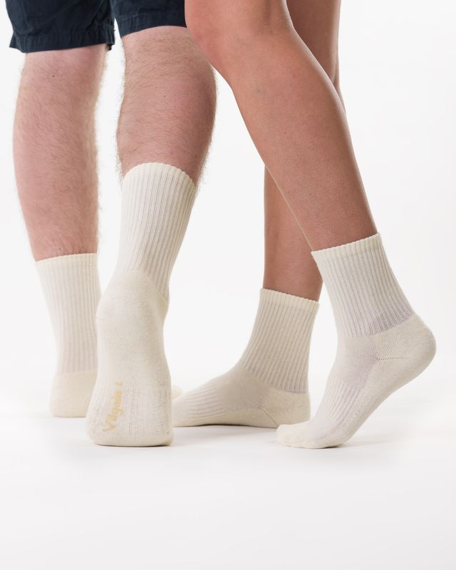 Vilgain Light Organic Crew Socks 39 - 42 3 páry Natural White Obrázek