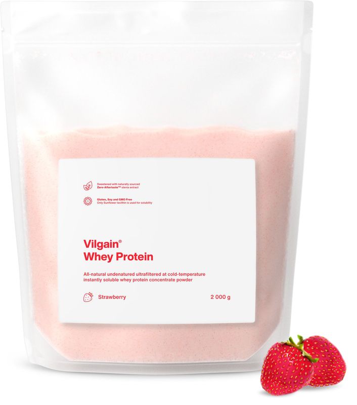 Vilgain Whey Protein jahoda 2000 g Obrázek