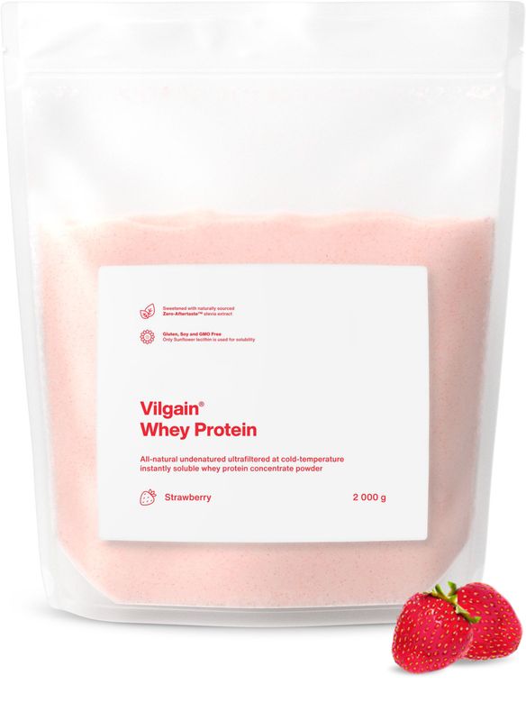 Vilgain Whey Protein jahoda 2000 g Obrázek