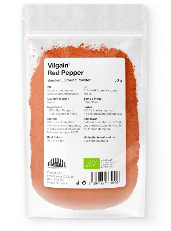 Vilgain Paprika mletá BIO uzená 50 g Obrázek