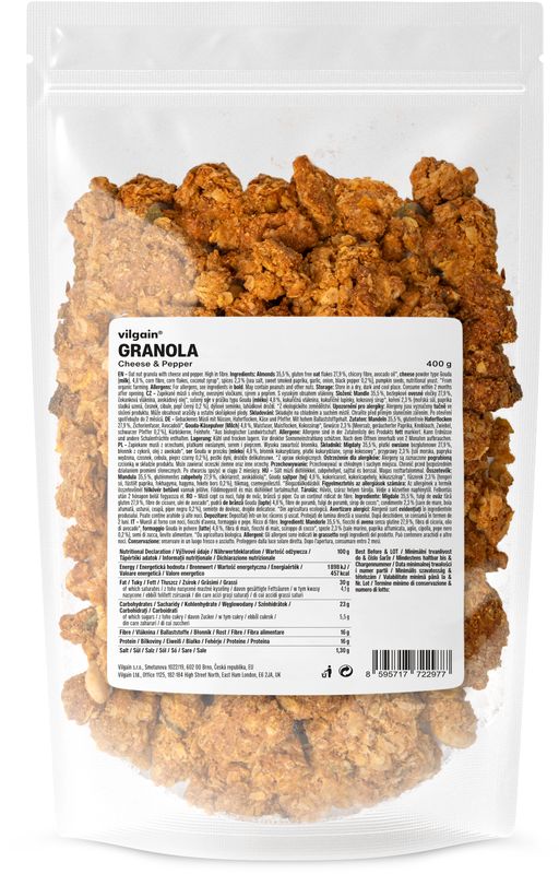 Vilgain Granola Chips – sýr a pepř 400 g