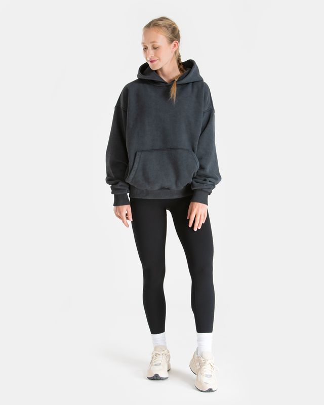 Vilgain Oversize Hoodie XS/S mineral wash black Obrázek