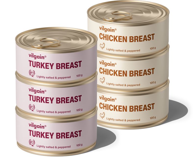 3x kuřecí + 3x krůtí prsa –