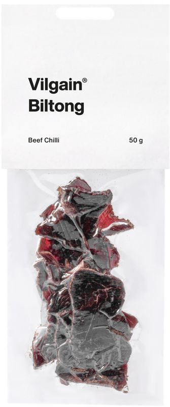 Vilgain Sušené hovězí maso biltong chilli 50 g Obrázek