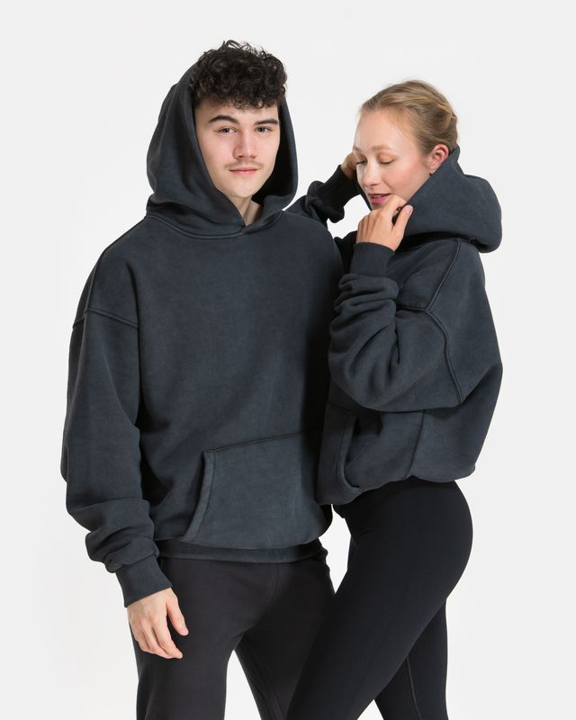 Vilgain Oversize Hoodie XS/S mineral wash black Obrázek
