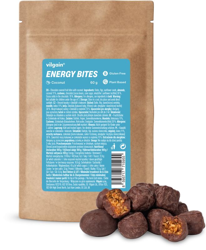 Vilgain Energy Bites – Kokosnuss 60 g