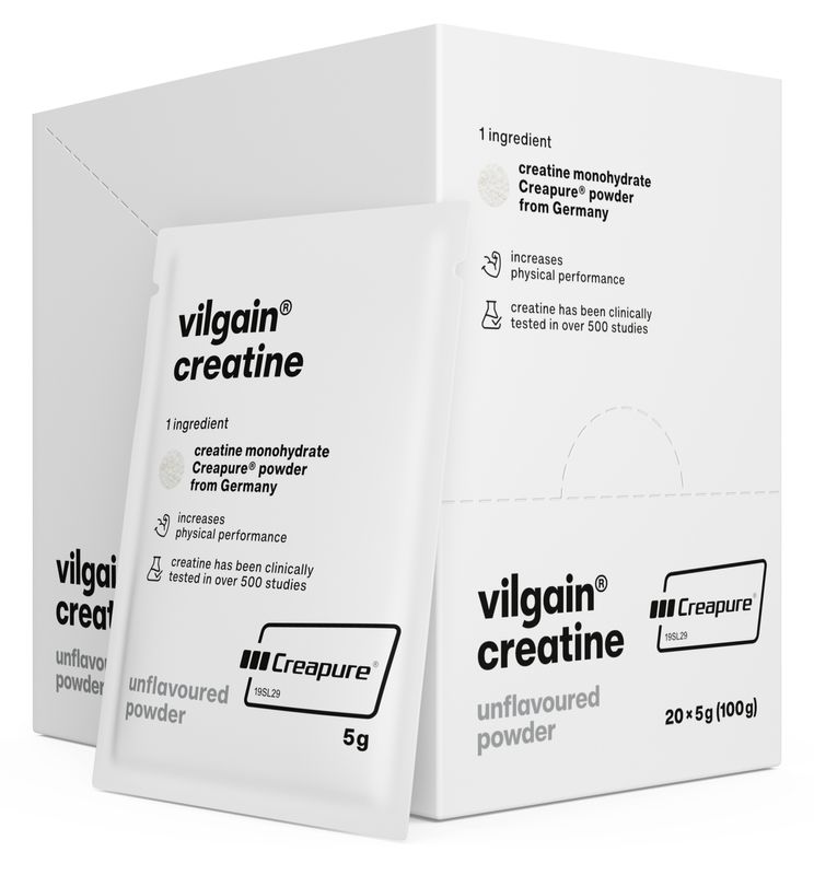 Vilgain Kreatin Creapure® – bez příchutě 100 g (20 x 5 g)