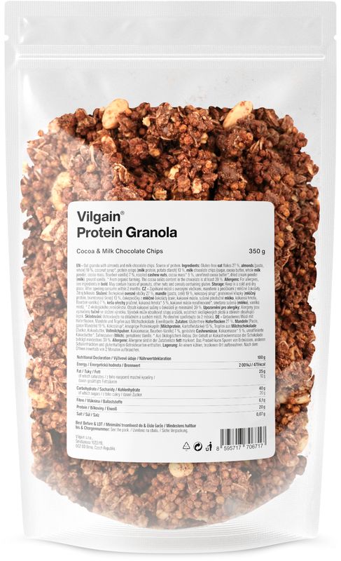 Vilgain Protein Granola Kakao a mléčná čokoláda 350 g Obrázek